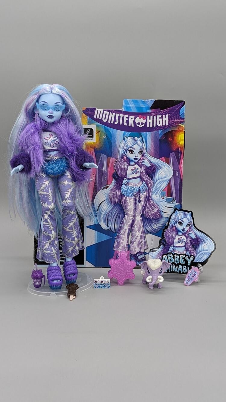 Mattel 2023 Monster High Doll Abbey Bominable Yeti Pet Mammoth Tundra G3